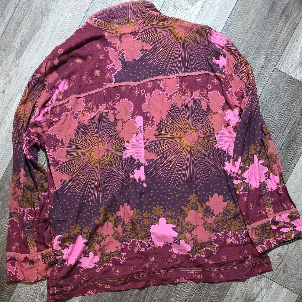 Free People We The Free | Living Good Vibrations Buttondown Pajama Shirt *NWT - Picture 5 of 5